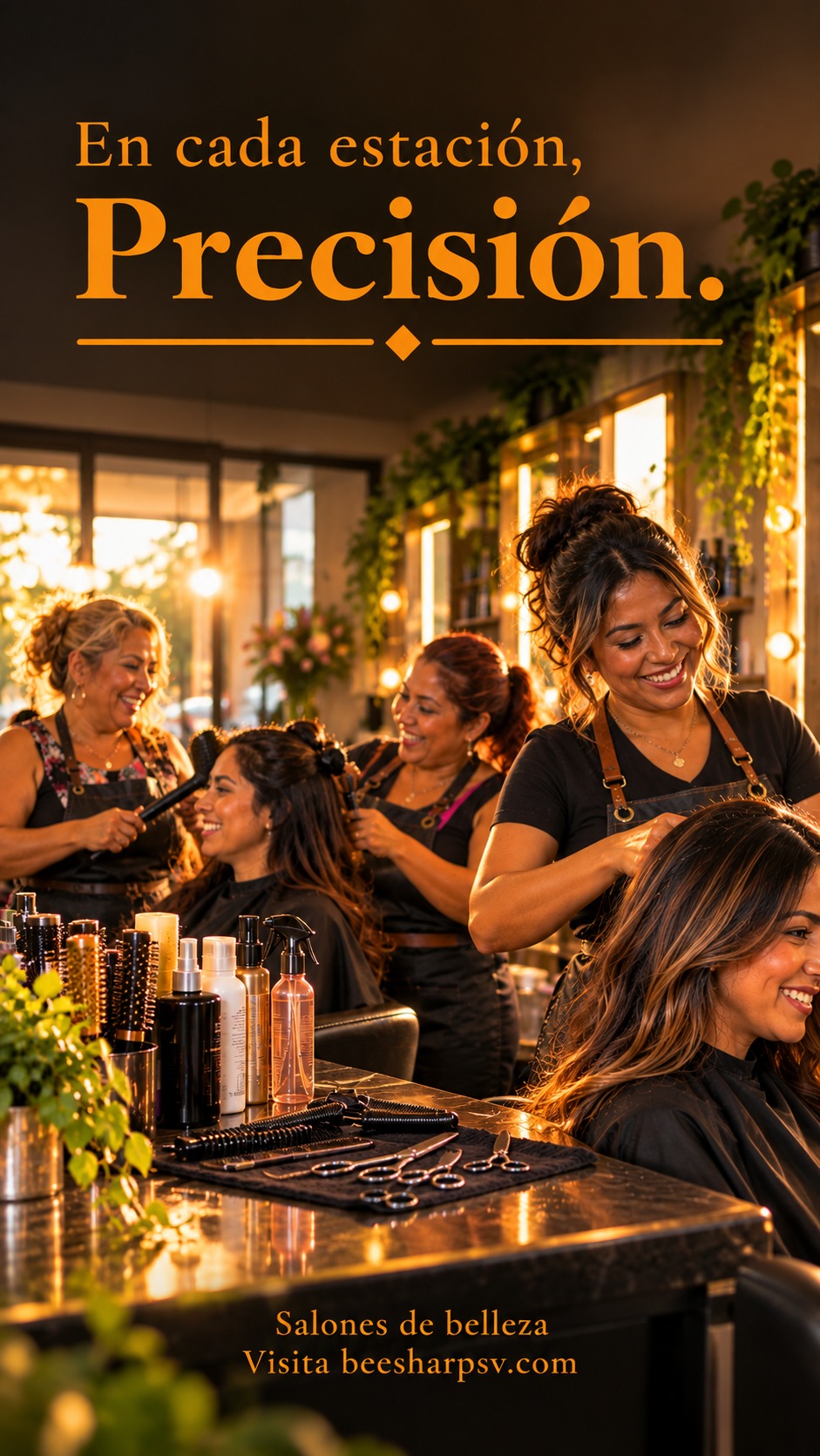 Hair salons & textile shops